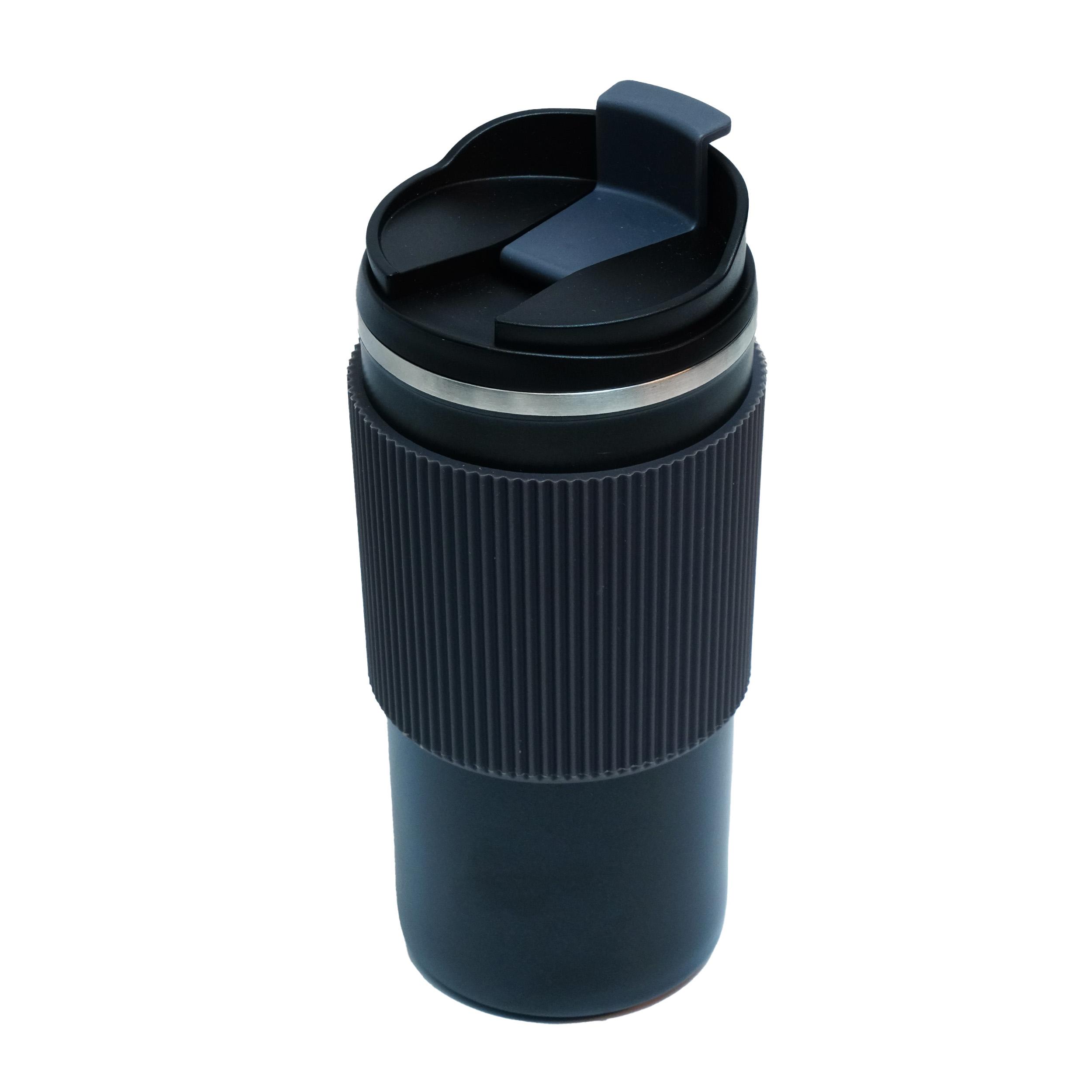 customized Tumbler With Silcon Grip - Black